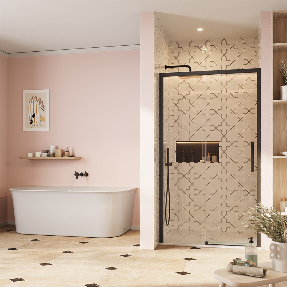 Crosswater Asura 8 Single Sliding Door with Side Panel