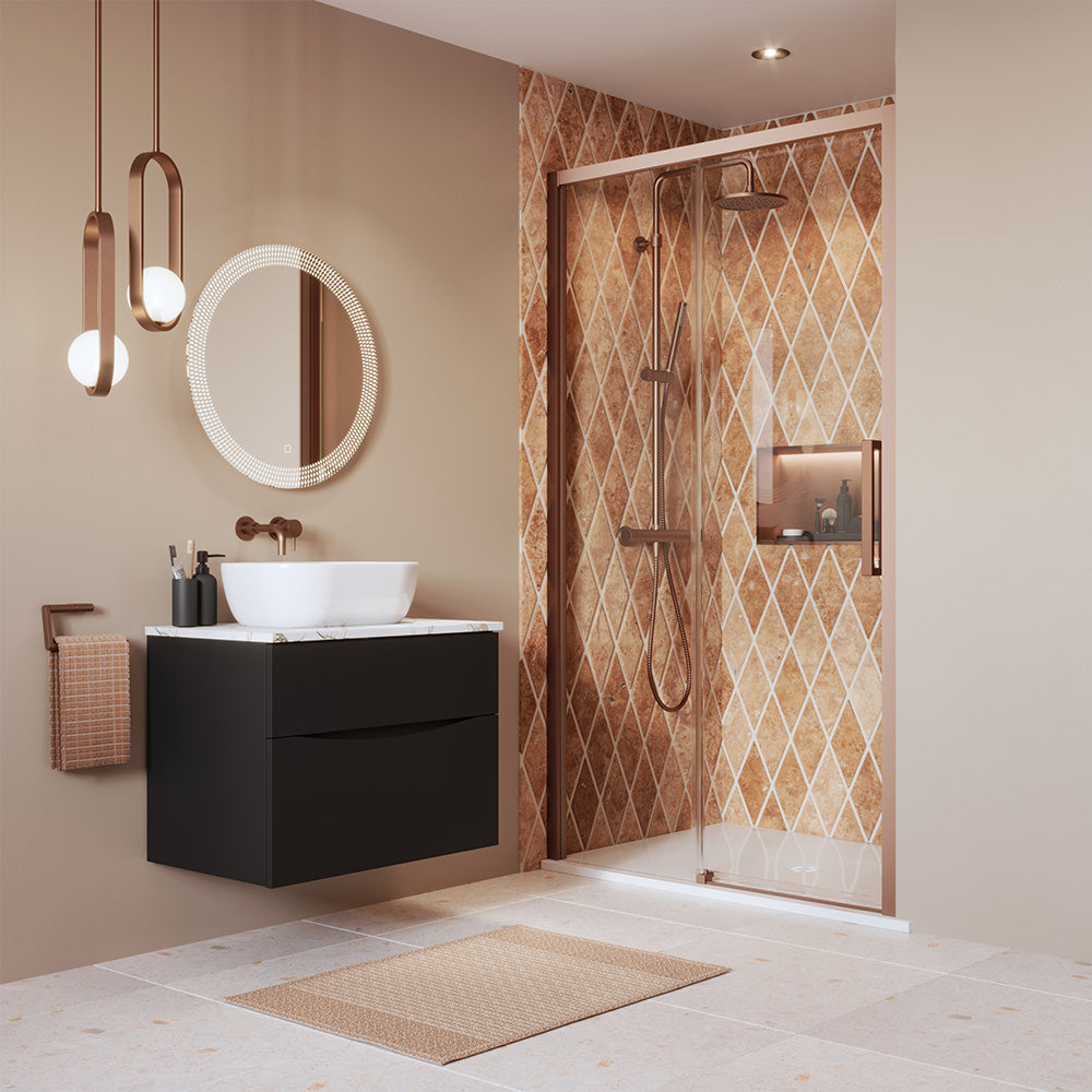 Crosswater Asura 8 Single Sliding Door with Side Panel
