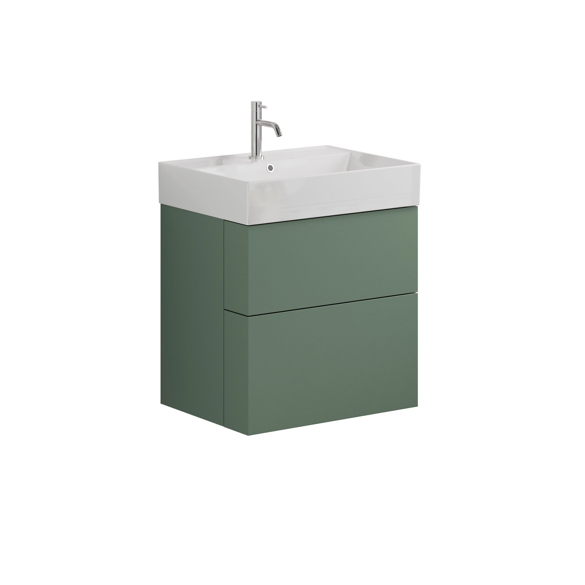 Crosswater Avenue 600mm Two Drawer Vanity with 1TH Ceramic Basin