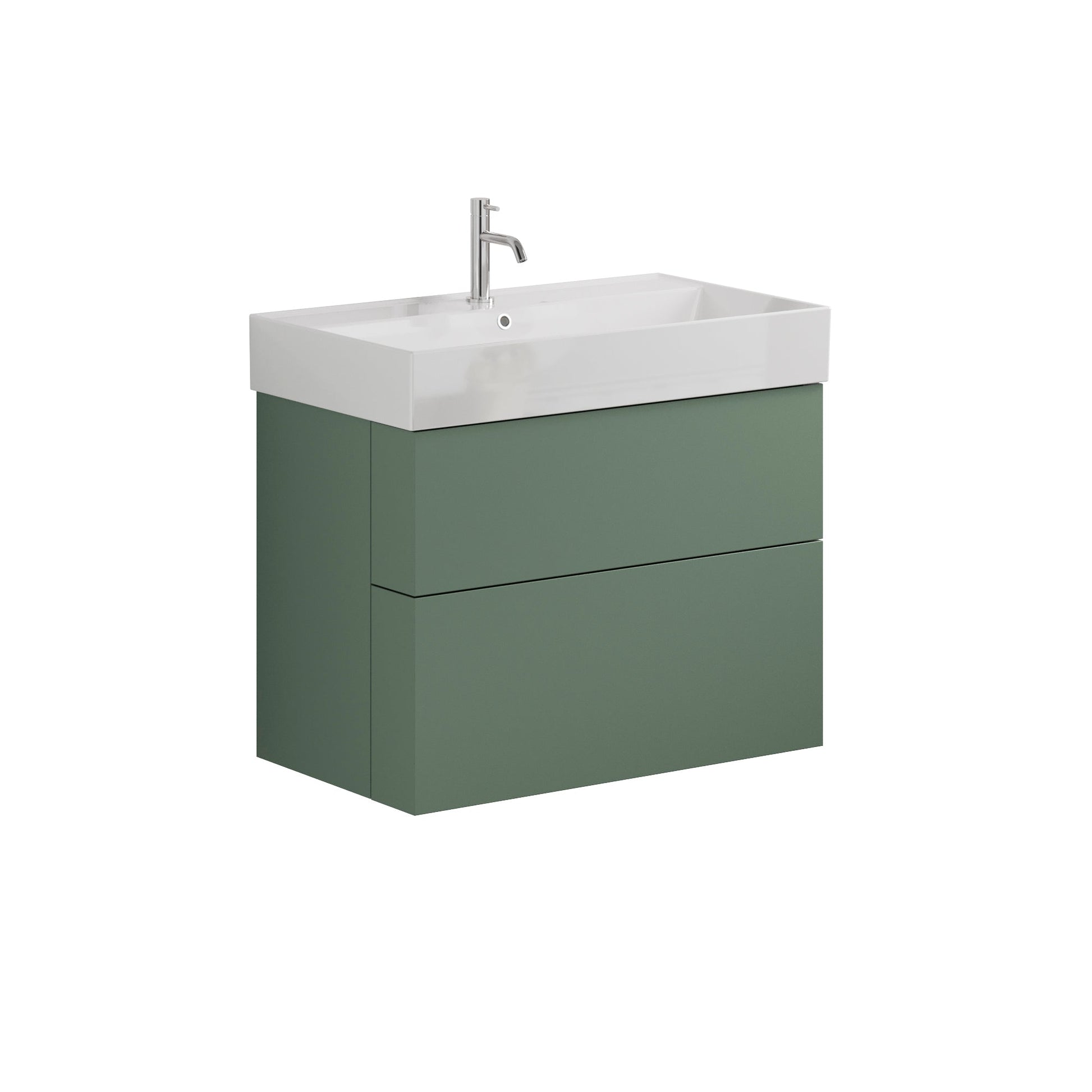 Crosswater Avenue 800mm Two Drawer Vanity with 1TH Ceramic Basin