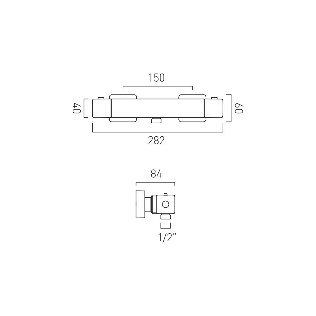 Bokx Exposed Thermostatic Shower Valve
