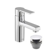 Irlo Mono Basin Mixer + Push Basin Waste Chrome
