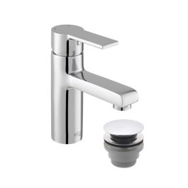 Irlo Mono Basin Mixer + Push Basin Waste Chrome