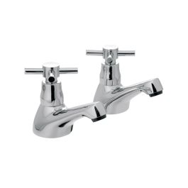 Vecta Basin Pillar Taps Chrome