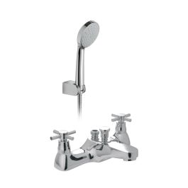 Vecta Deck Mounted Bath Shower Mixer Chrome
