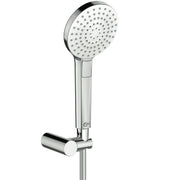 Idealrain Evo Round 110mm handspray, wall bracket and 1750 IdealFlex hose