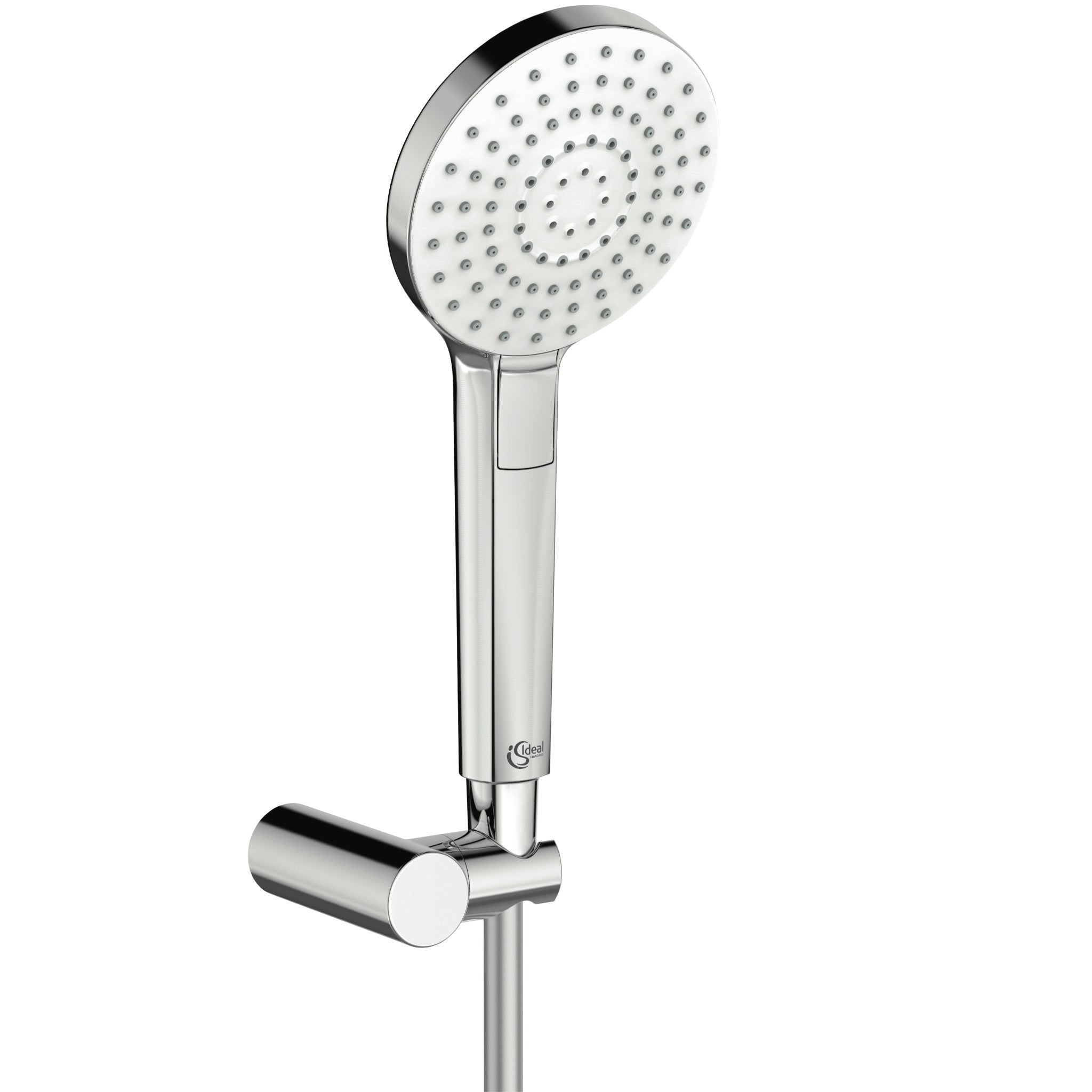 Idealrain Evo Round 110mm handspray, wall bracket and 1750 IdealFlex hose