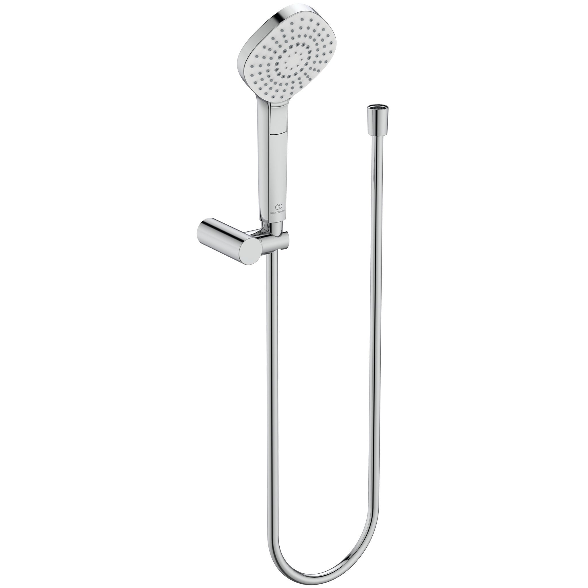 Idealrain Evo Round 110mm handspray, wall bracket and 1750 IdealFlex hose