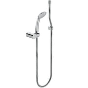Idealrain S1 shower set with 80mm one function handspray, holder and 1.35m hose