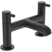 Ceraline two taphole dual control bath filler - Silk Black