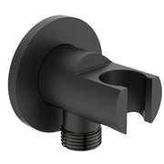 Idealrain round shower handset elbow bracket - Silk Black