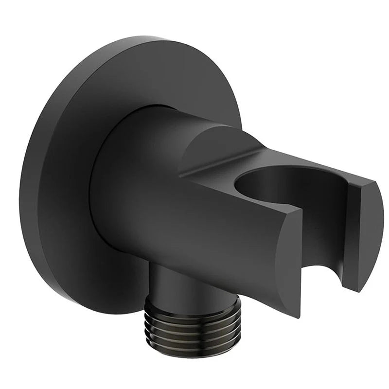 Idealrain round shower handset elbow bracket - Silk Black