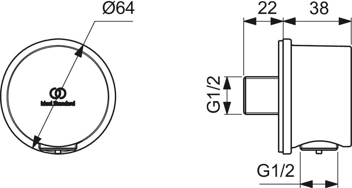 Idealrain round wall elbow