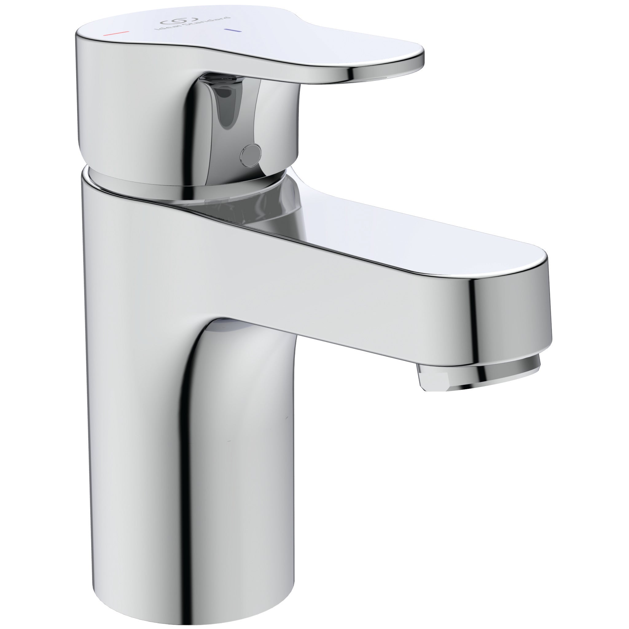 Cerabase single lever basin mixer, with click waste and bluestart technology