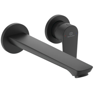 Cerafine O single lever wall mounted basin mixer - Silk Black