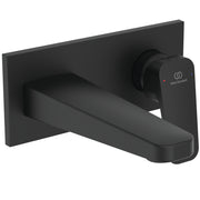 Ceraplan single lever wall mounted basin mixer, silk black