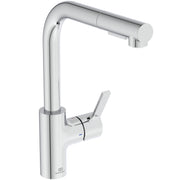 Gusto single lever L pull out spout kitchen mixer with bluestart technology
