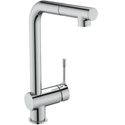 Ceralook single lever l-shape spout kitchen mixer with pull out spout, chrome