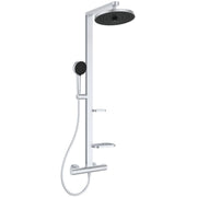 Idealrain ALU+ Shower Set 600 mm + Ø100mm 2 function handspray, 2 shelves