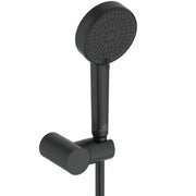 Idealrain ALU+ Shower kit, 2 function 100mm handspray, rail and 1750mm hose, silk black