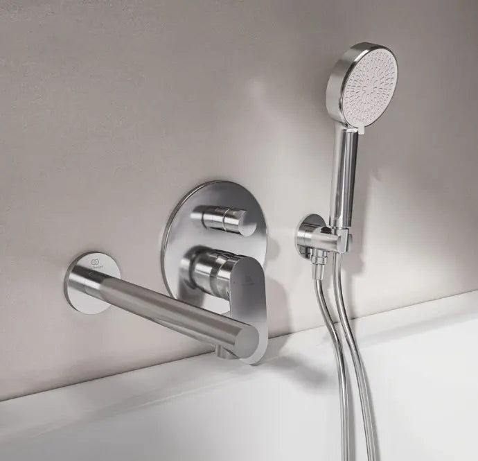 Idealrain round handspray, 100mm, 2 function, chrome