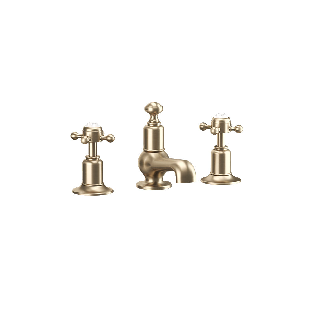 Belgravia Crosshead 3 Tap Hole Basin Set