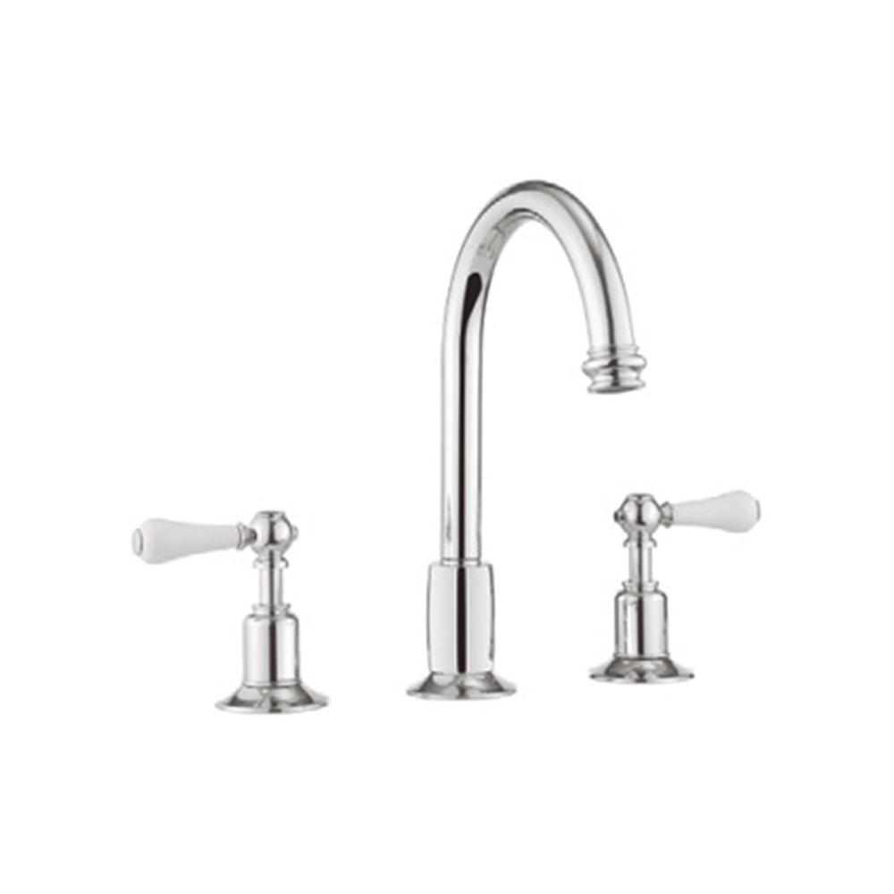 Belgravia Lever 3 Tap Hole Basin Mixer with Waste