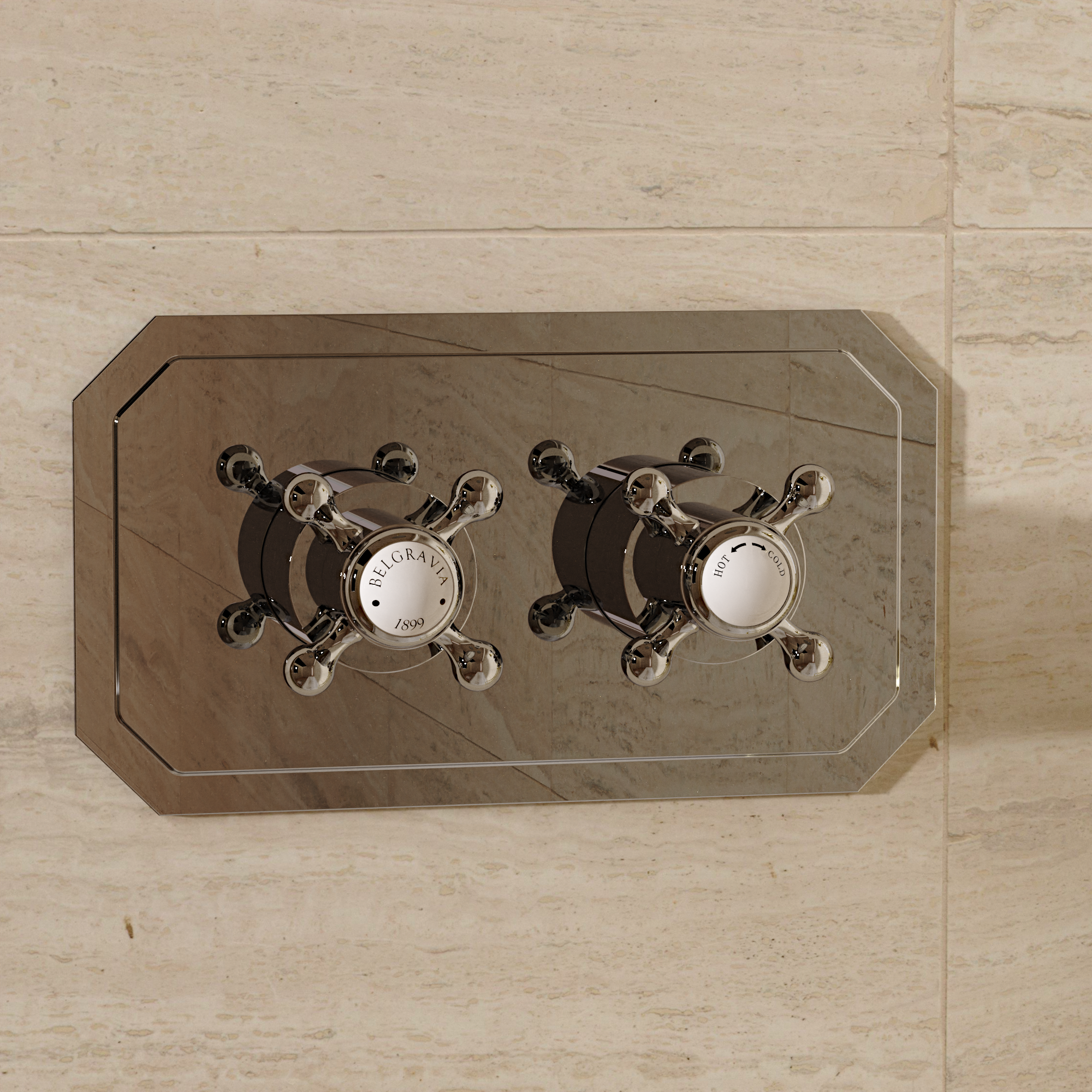 Belgravia 2 Handle Trimset (must be paired with WLBP1501RC_V2) Chrome Crosshead