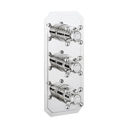 Crosswater Belgravia Crosshead 2 Outlet 3 Handle Thermostatic Shower Valve & Trimset