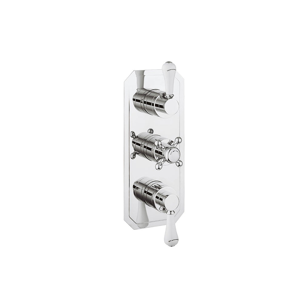 Belgravia 3 Handle Trimset (must be paired with WLBP3000RC_V2) Chrome White Lever