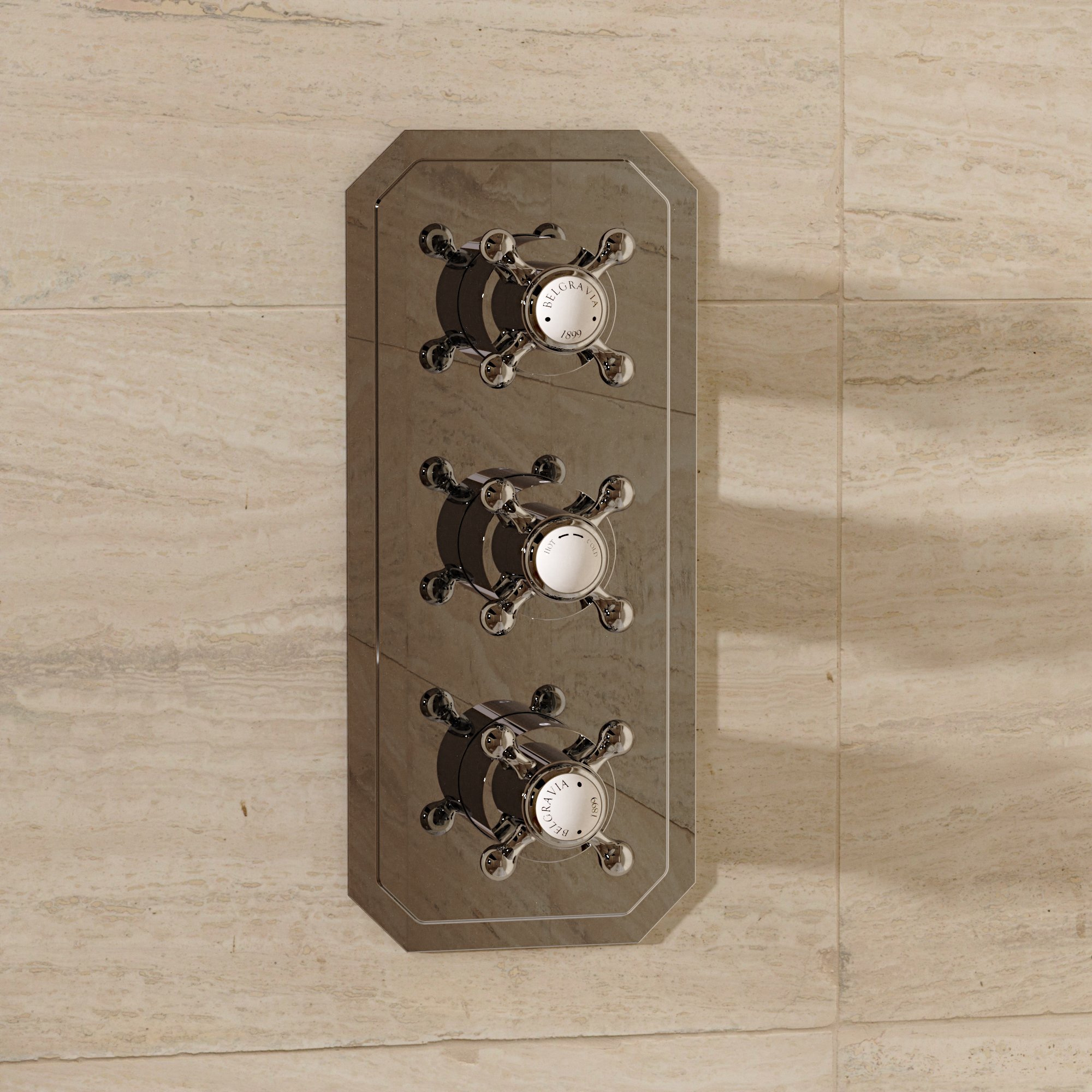 Belgravia 3 Handle Trimset (must be paired with WLBP3000RC_V2) Chrome Crosshead