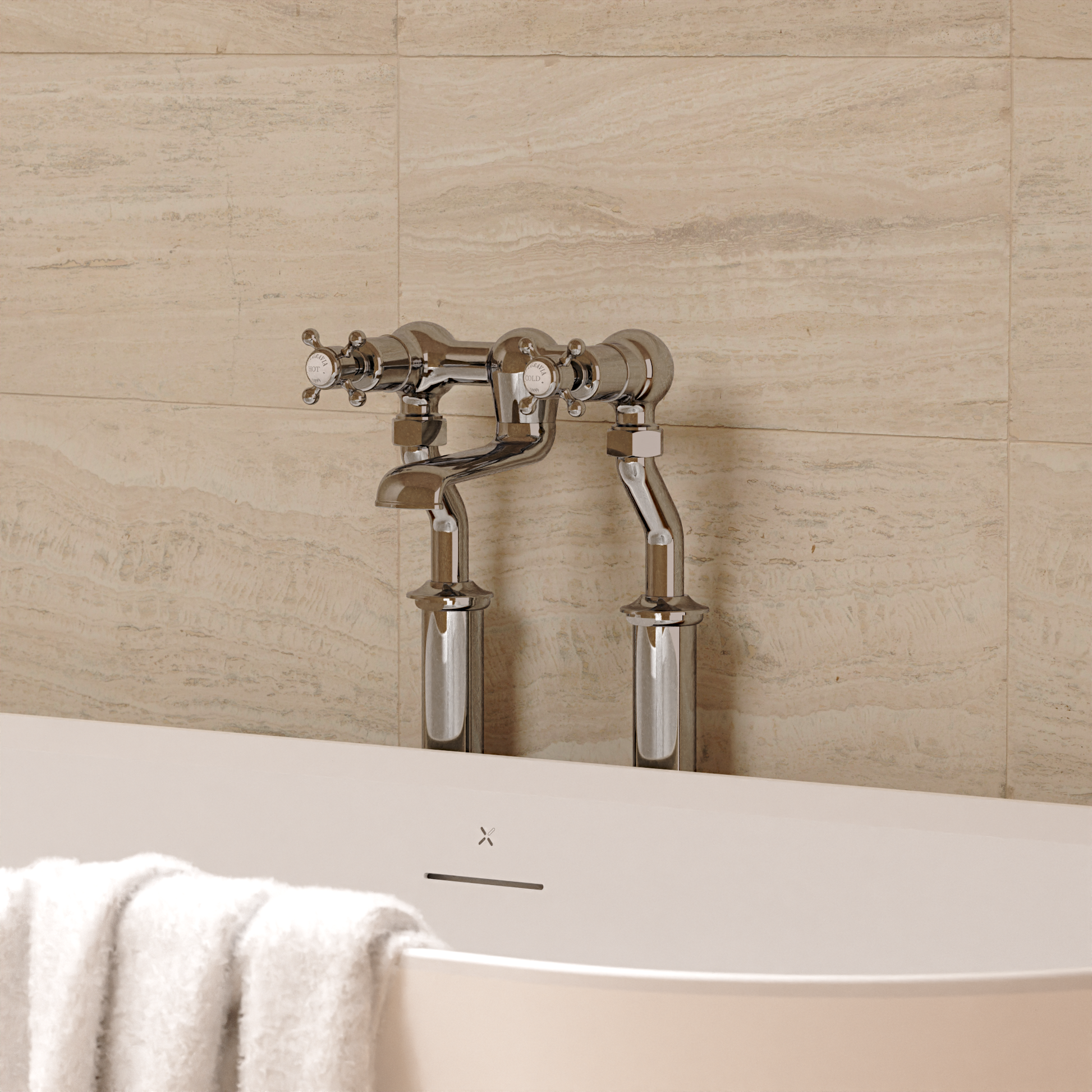 Belgravia Crosshead Bath Filler with Legs