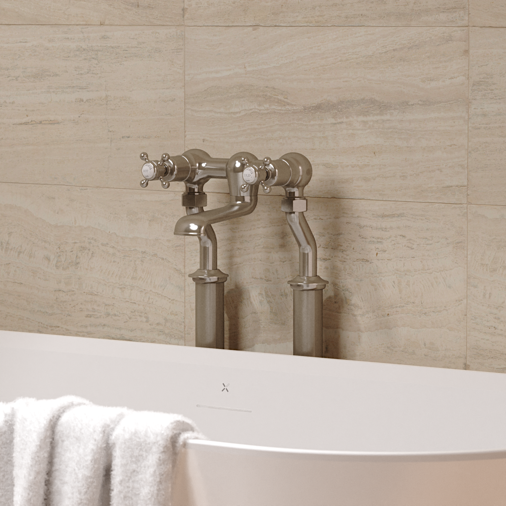Belgravia Crosshead Bath Filler with Legs