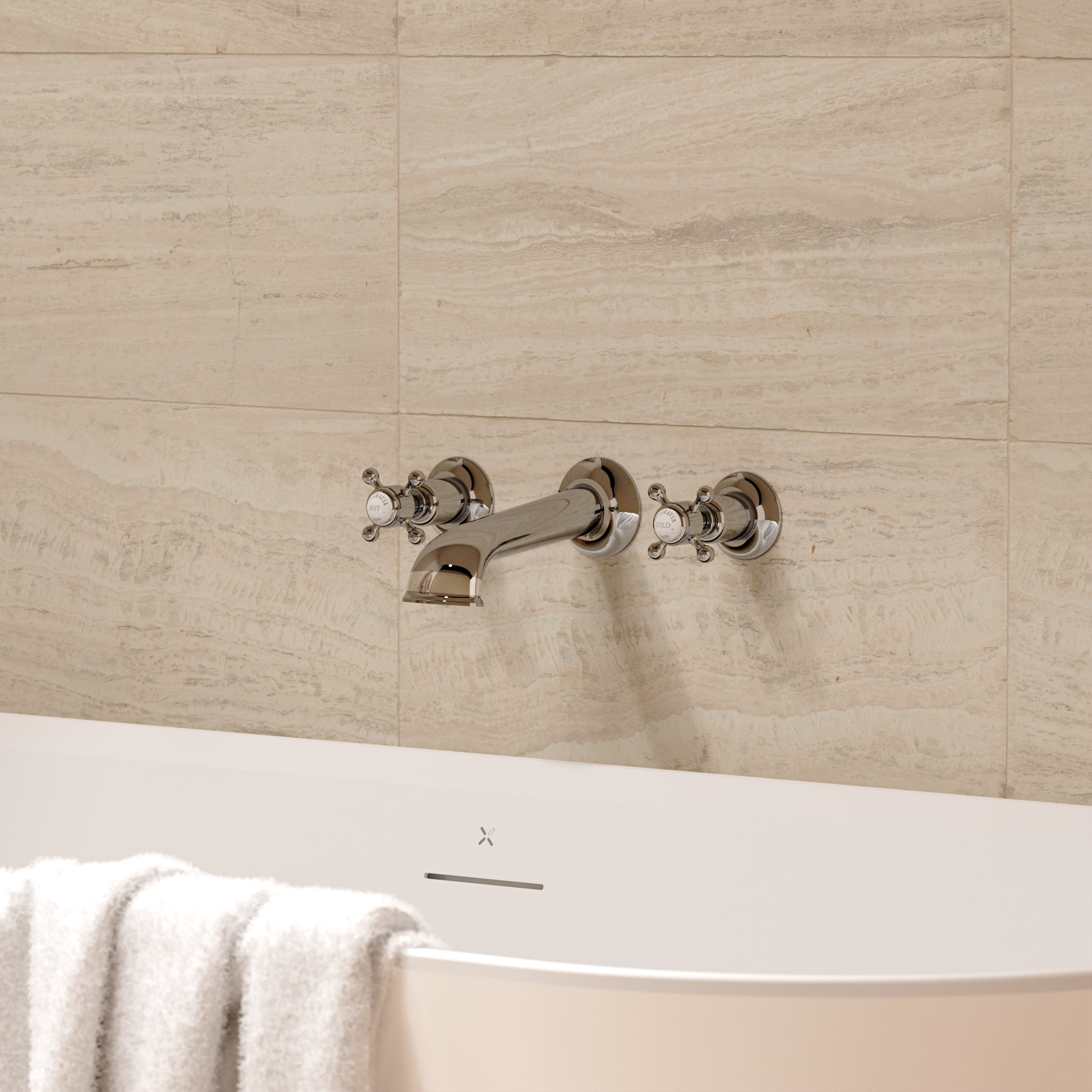 Belgravia Crosshead Wall Stop Taps
