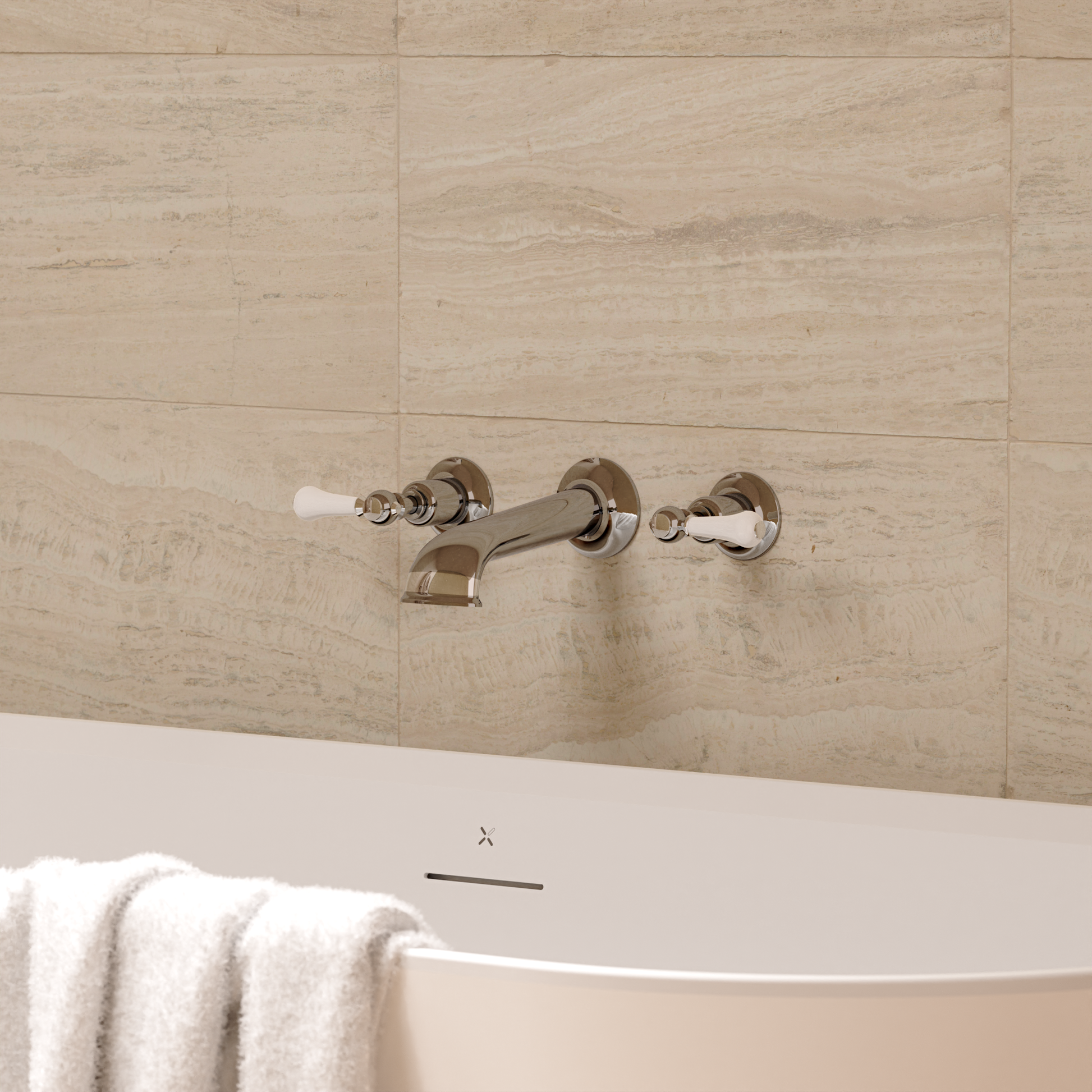 Belgravia Lever Wall Stop Taps
