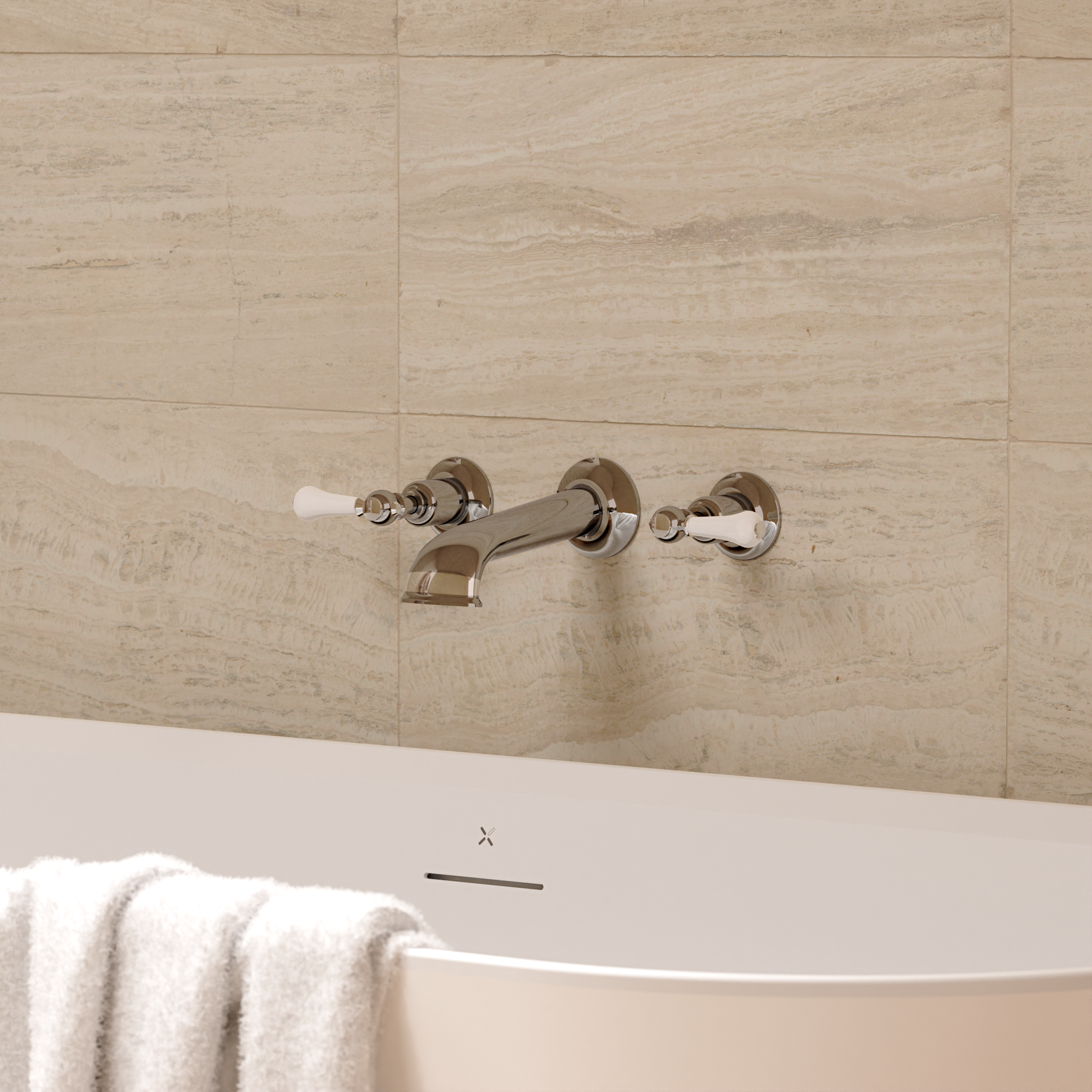 Belgravia Lever Wall Stop Taps