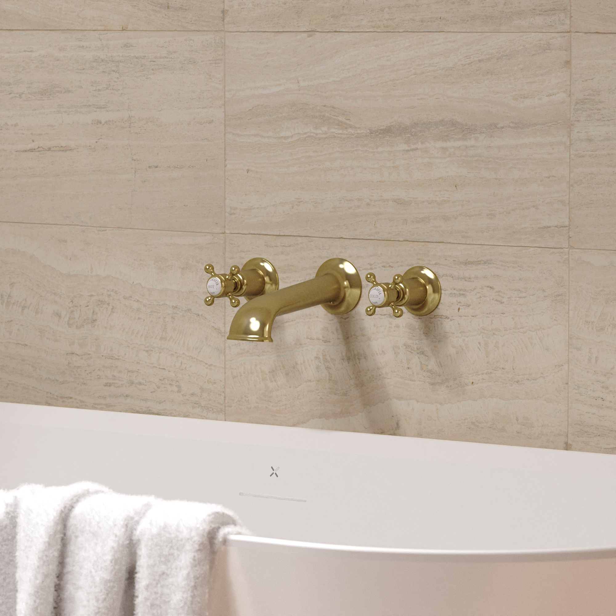 Belgravia Crosshead Wall Stop Taps