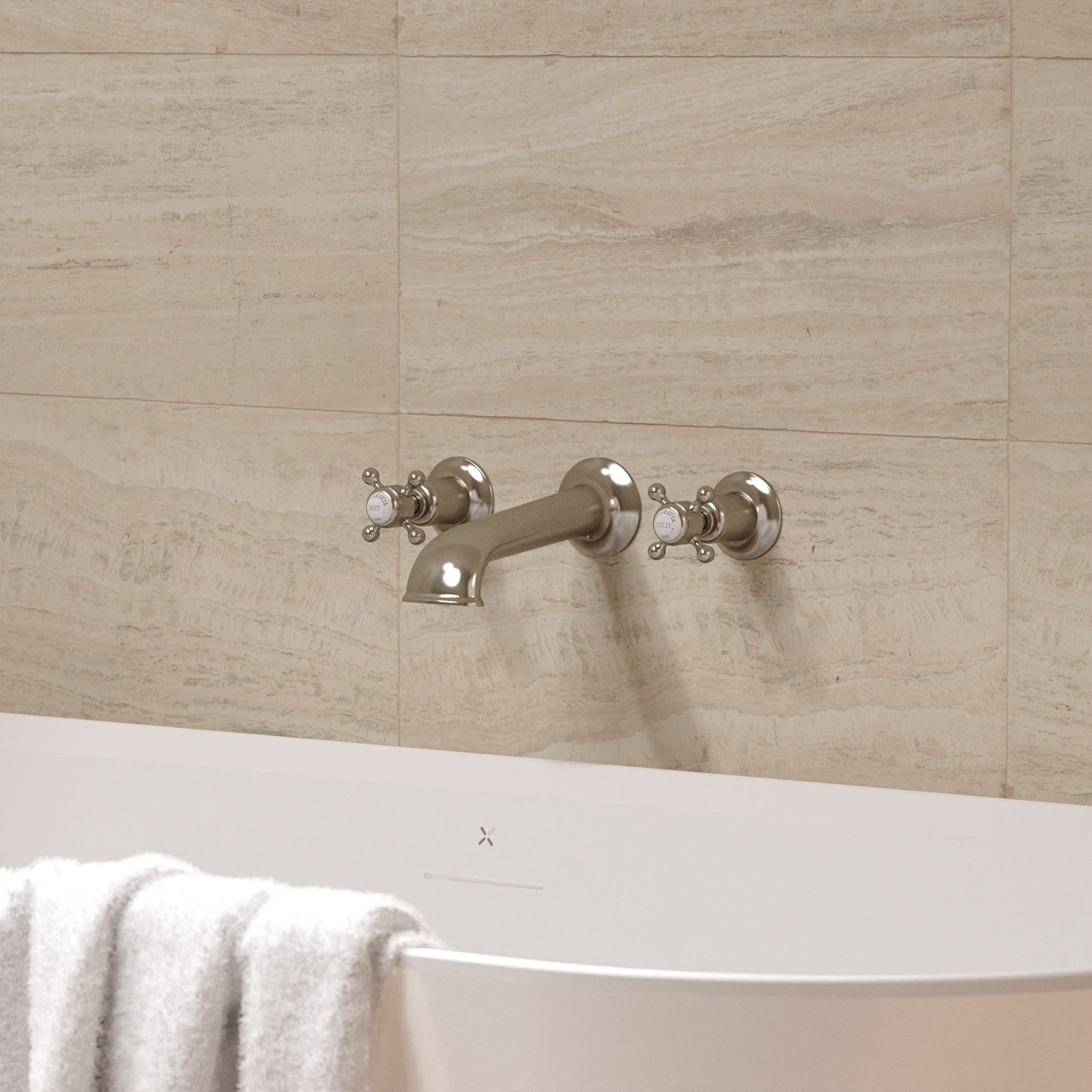 Belgravia Crosshead Wall Stop Taps