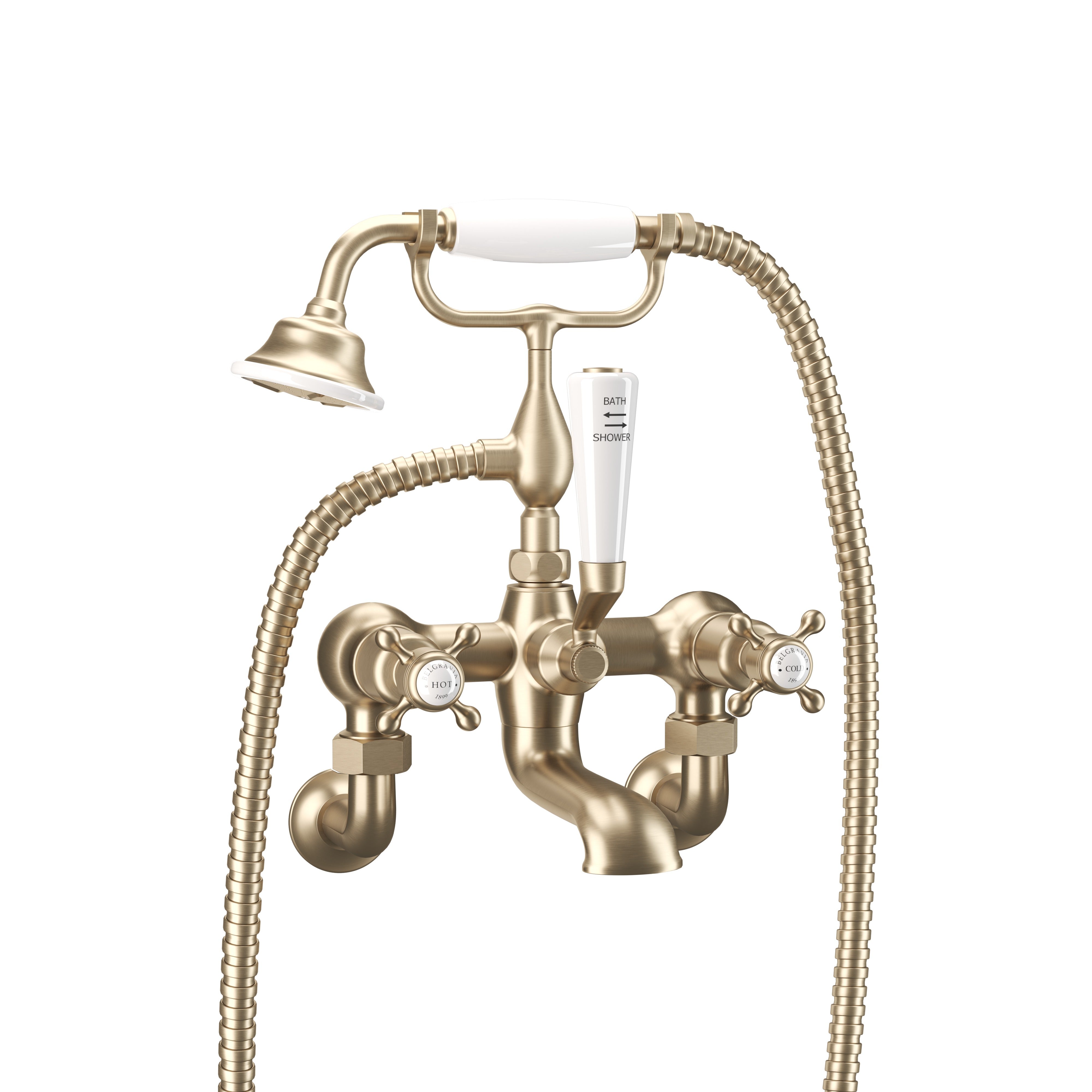 Crosswater Belgravia Crosshead Bath Shower Mixer Wall Mounted