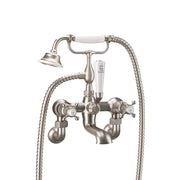 Crosswater Belgravia Crosshead Bath Shower Mixer Wall Mounted Brushed