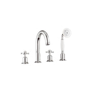 Belgravia Crosshead Bath 4 Hole Set Deck Mounted