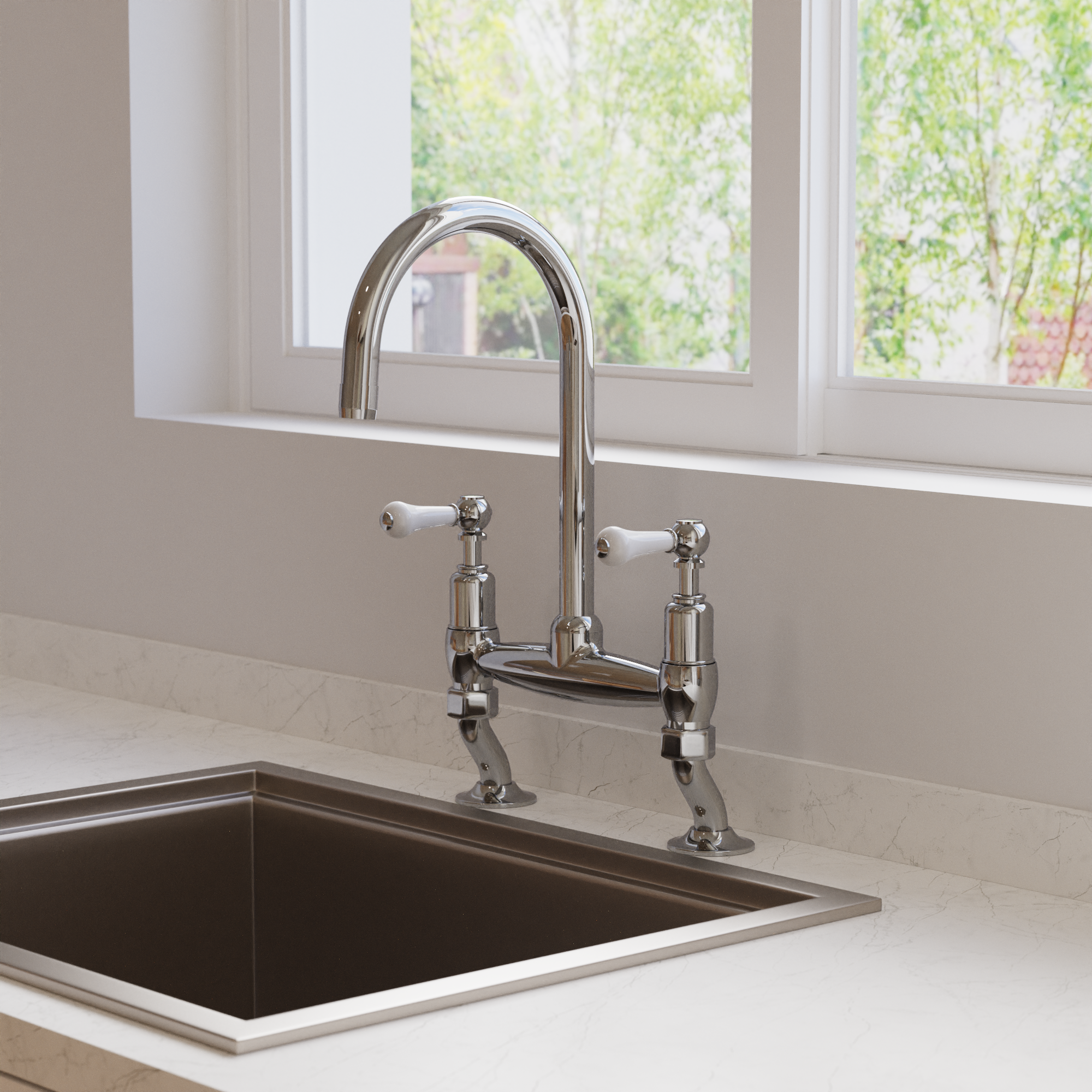 Belgravia Kitchen Mixer Deck Mounted
