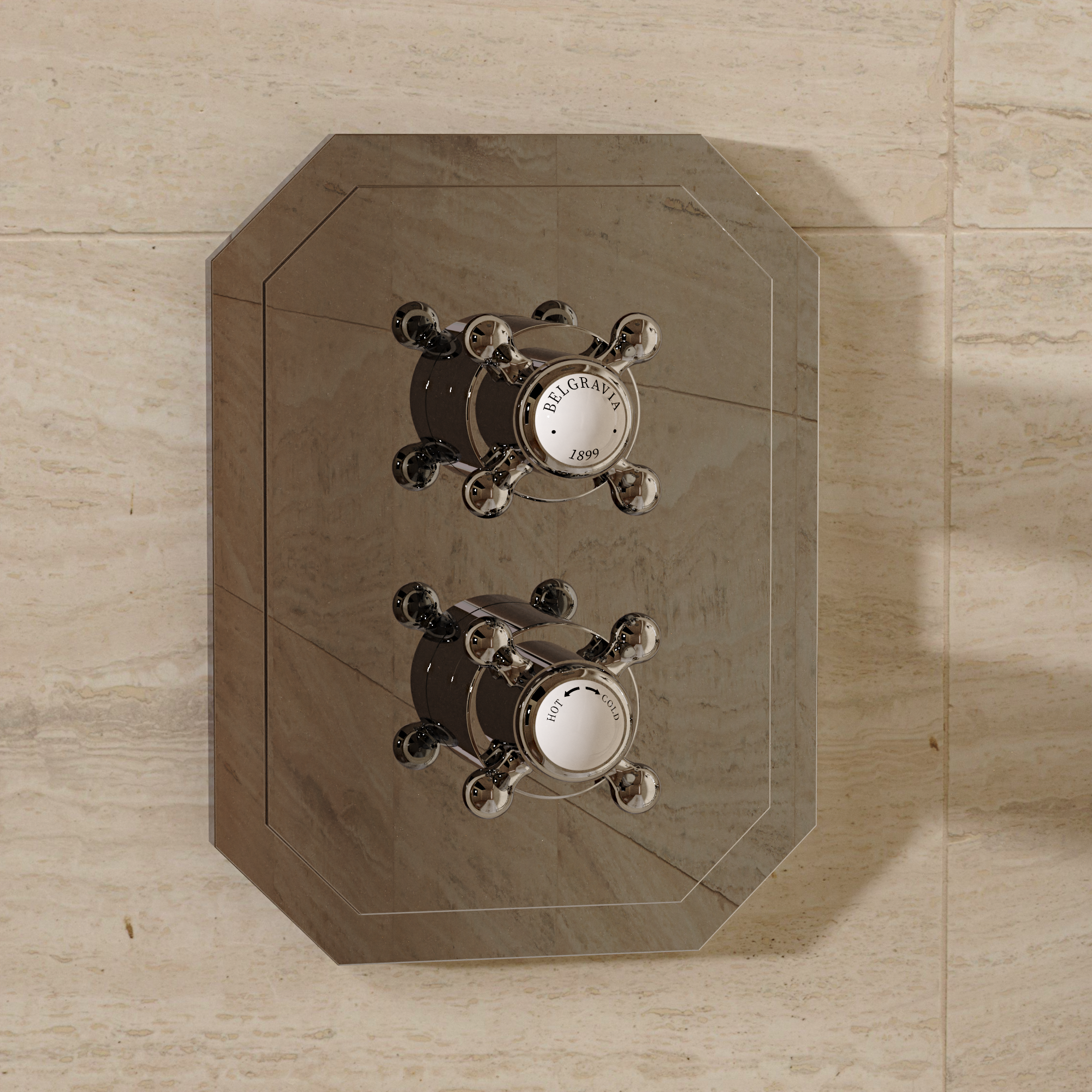 Crossbox Belgravia 2 Outlet Trim & Levers