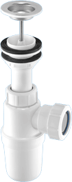 1¼ Basin Bottle Trap with Waste