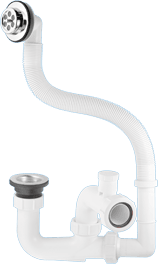 60mm Seal Bath Trap, Waste and Overflow