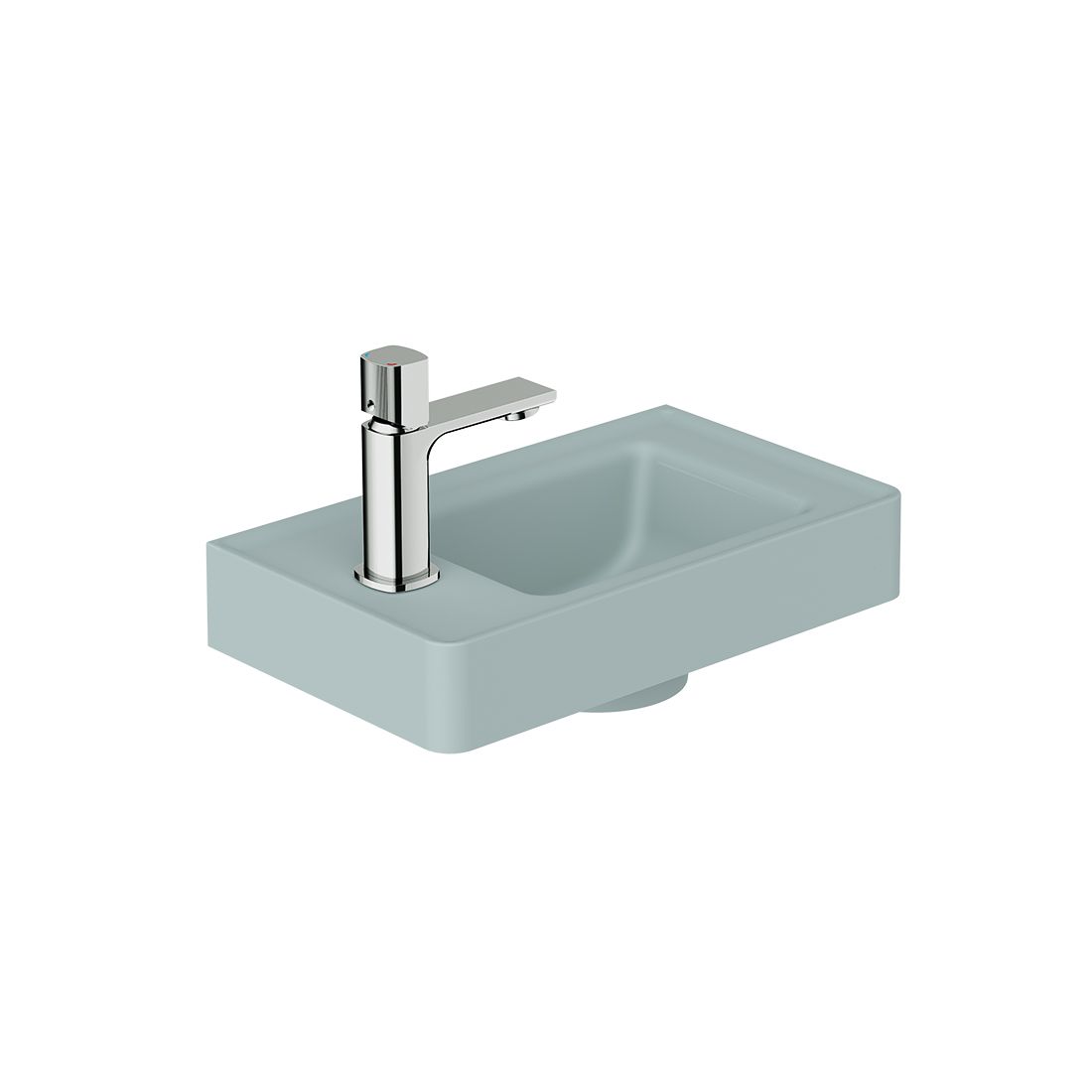 Cameo 400mm basin, mineral cast, left tap hole
