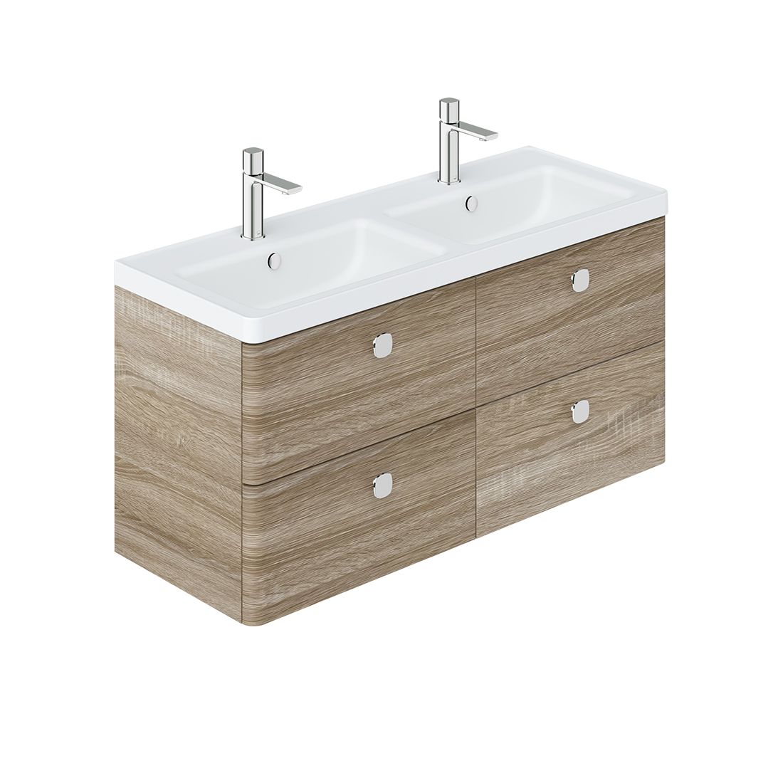 Cameo 1200mm vanity unit with 4 drawers