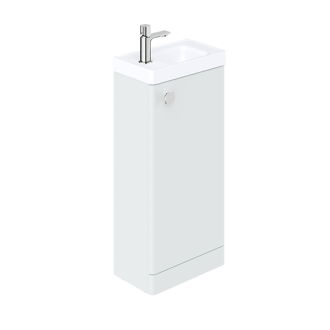 Cameo 400mm floor mounted Cloakroom Unit with reversible door