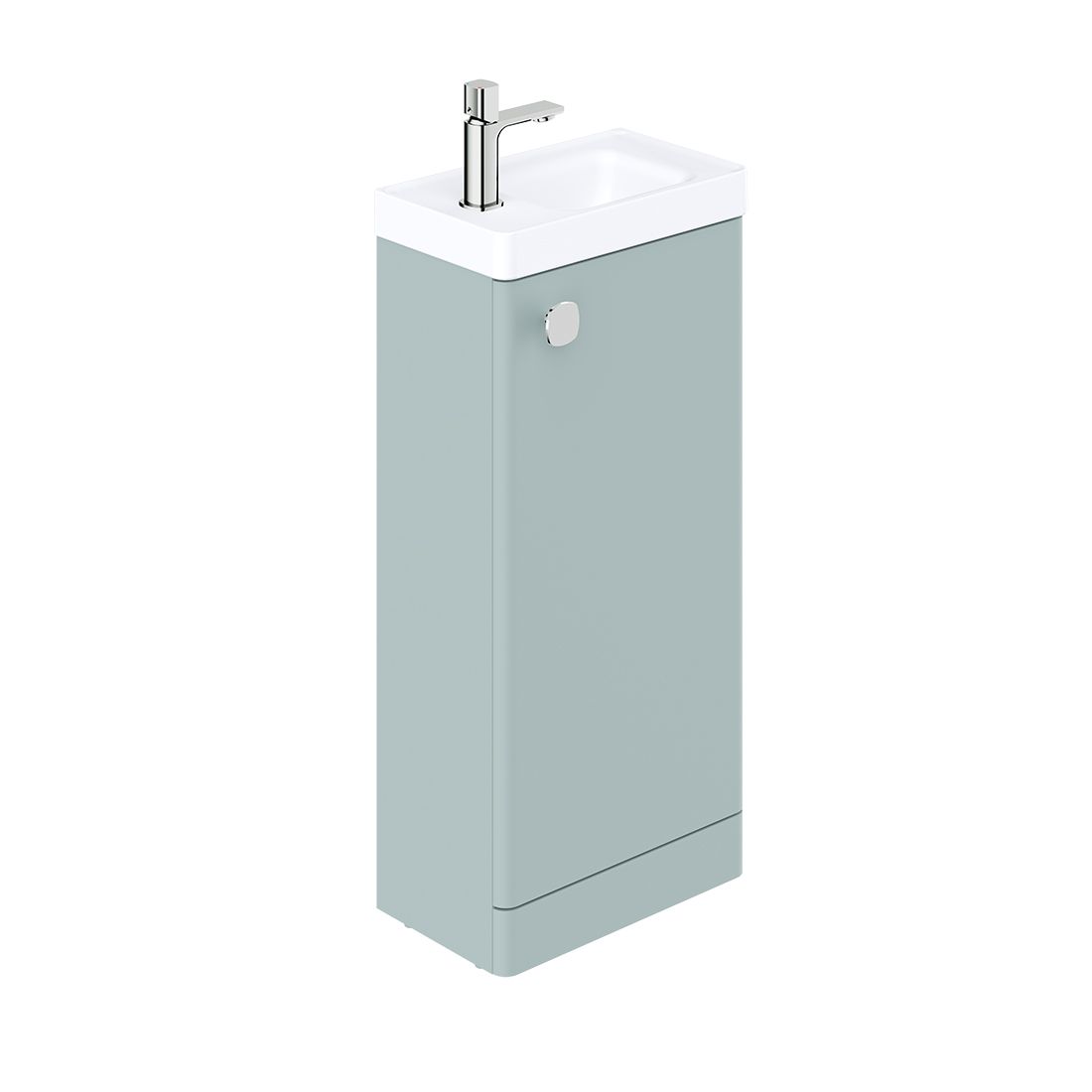 Cameo 400mm floor mounted Cloakroom Unit with reversible door