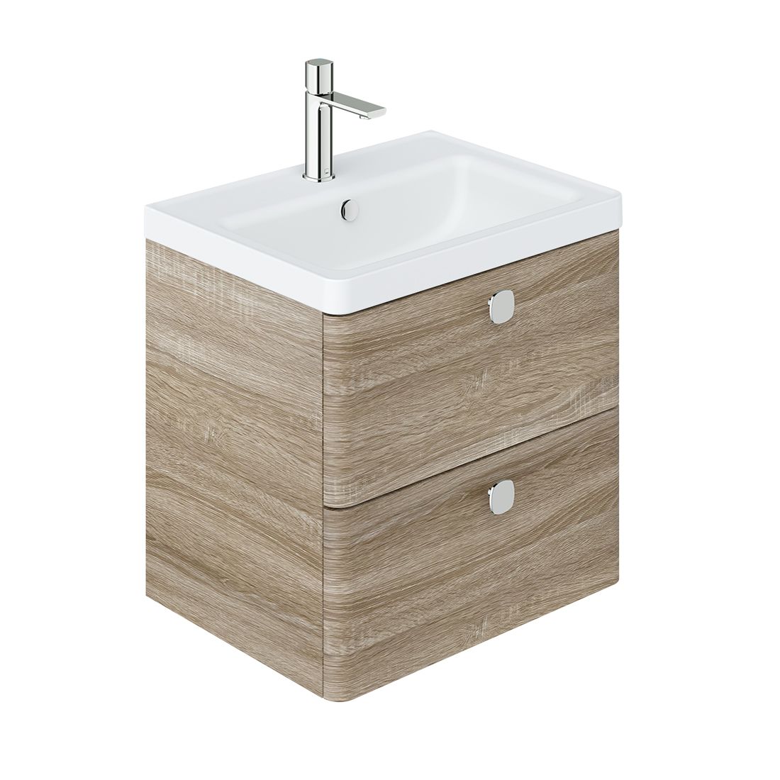 Cameo 600mm vanity unit with 2 drawers